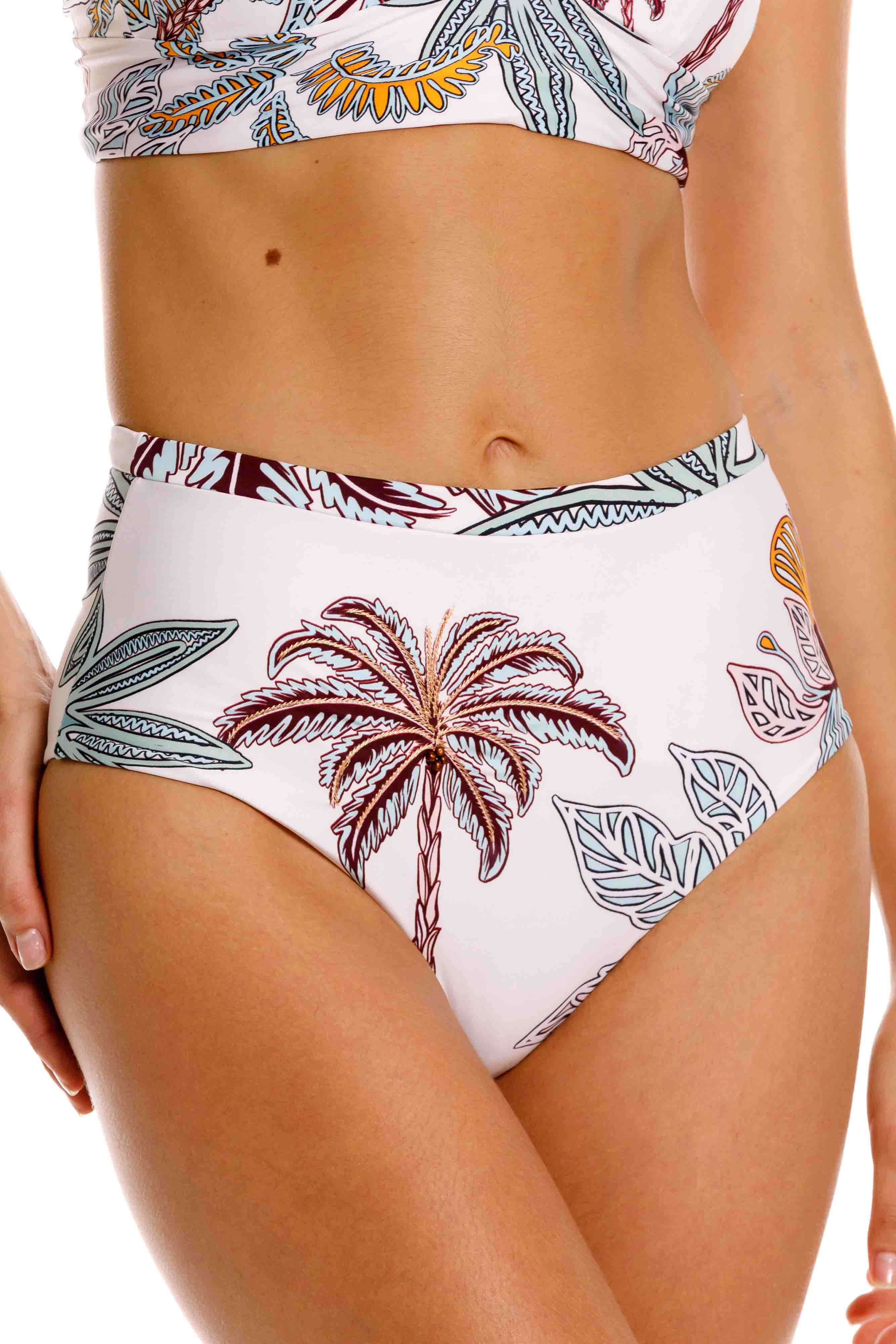 Panty Setentero de Bikini Maxipalms Beige