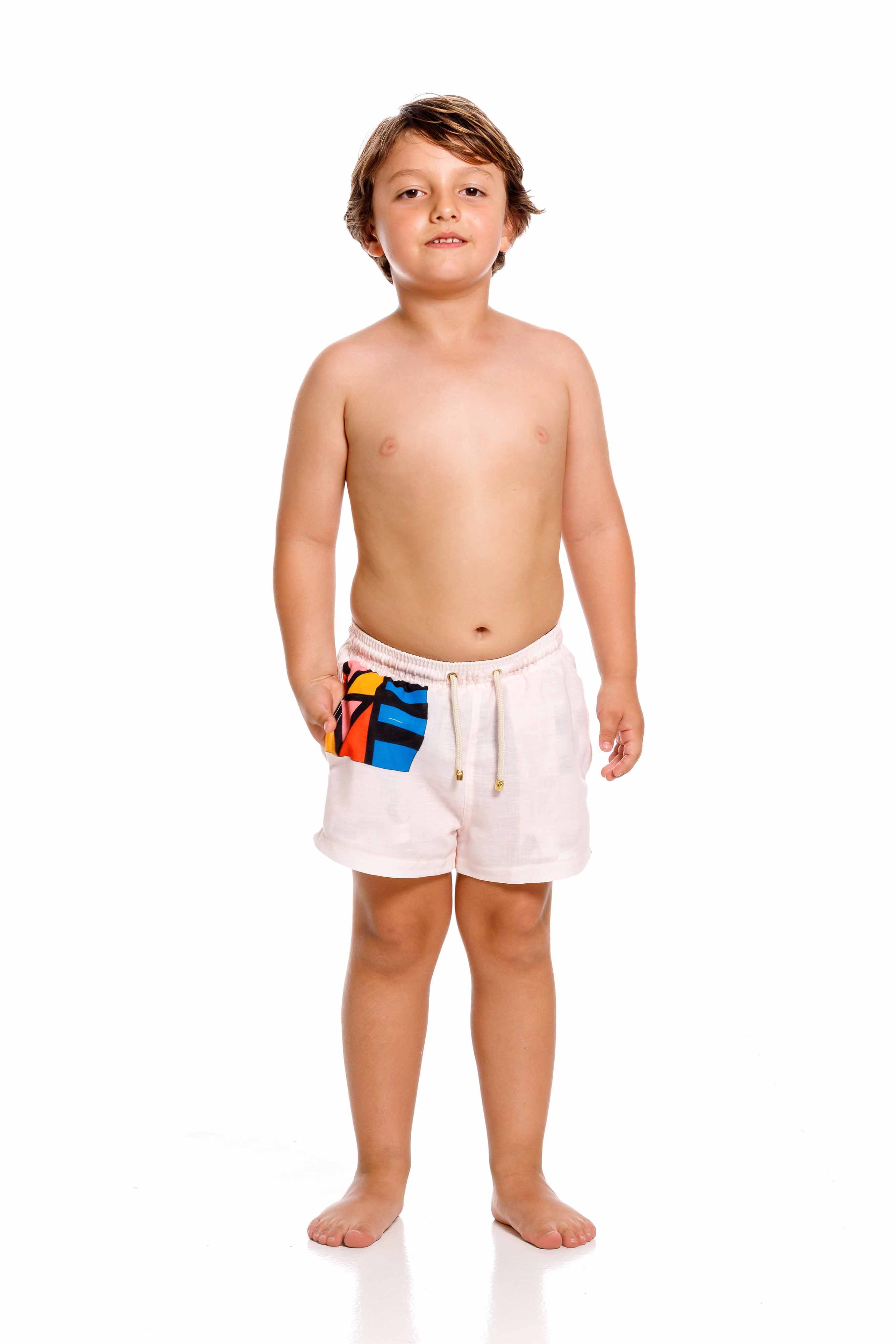 Pantaloneta de Baño Niño Buy Art Blanca