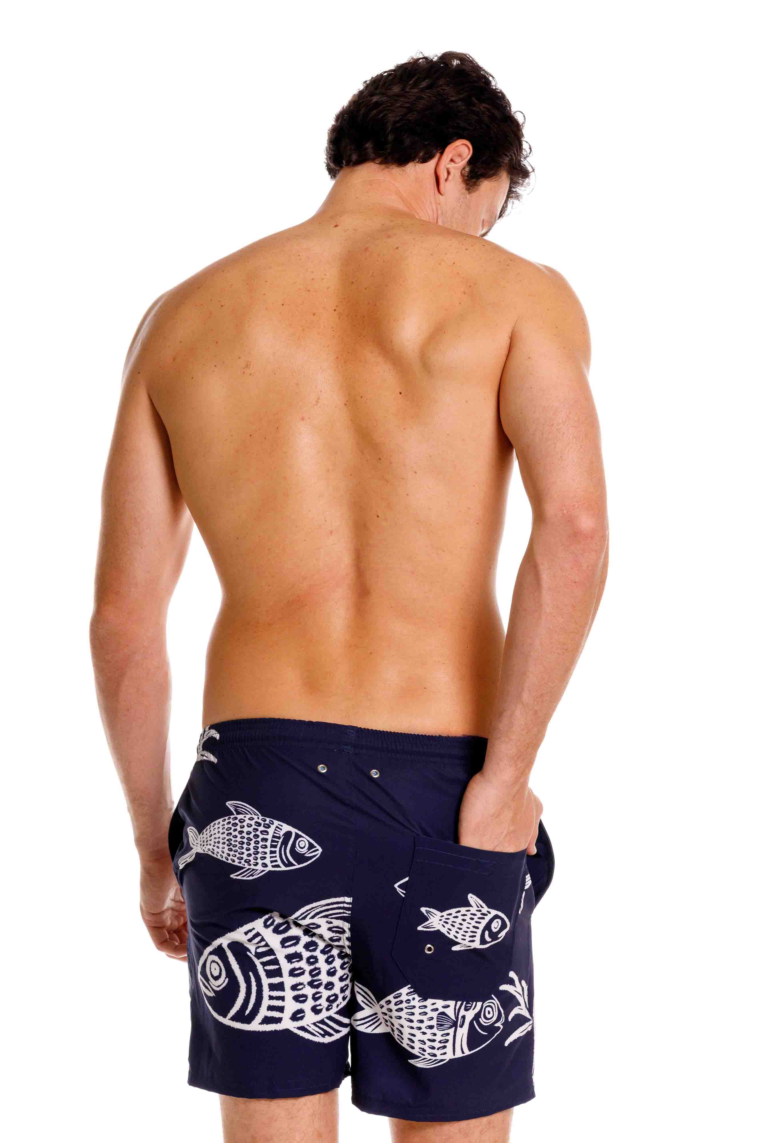Pantaloneta Fisherman Dark Blue