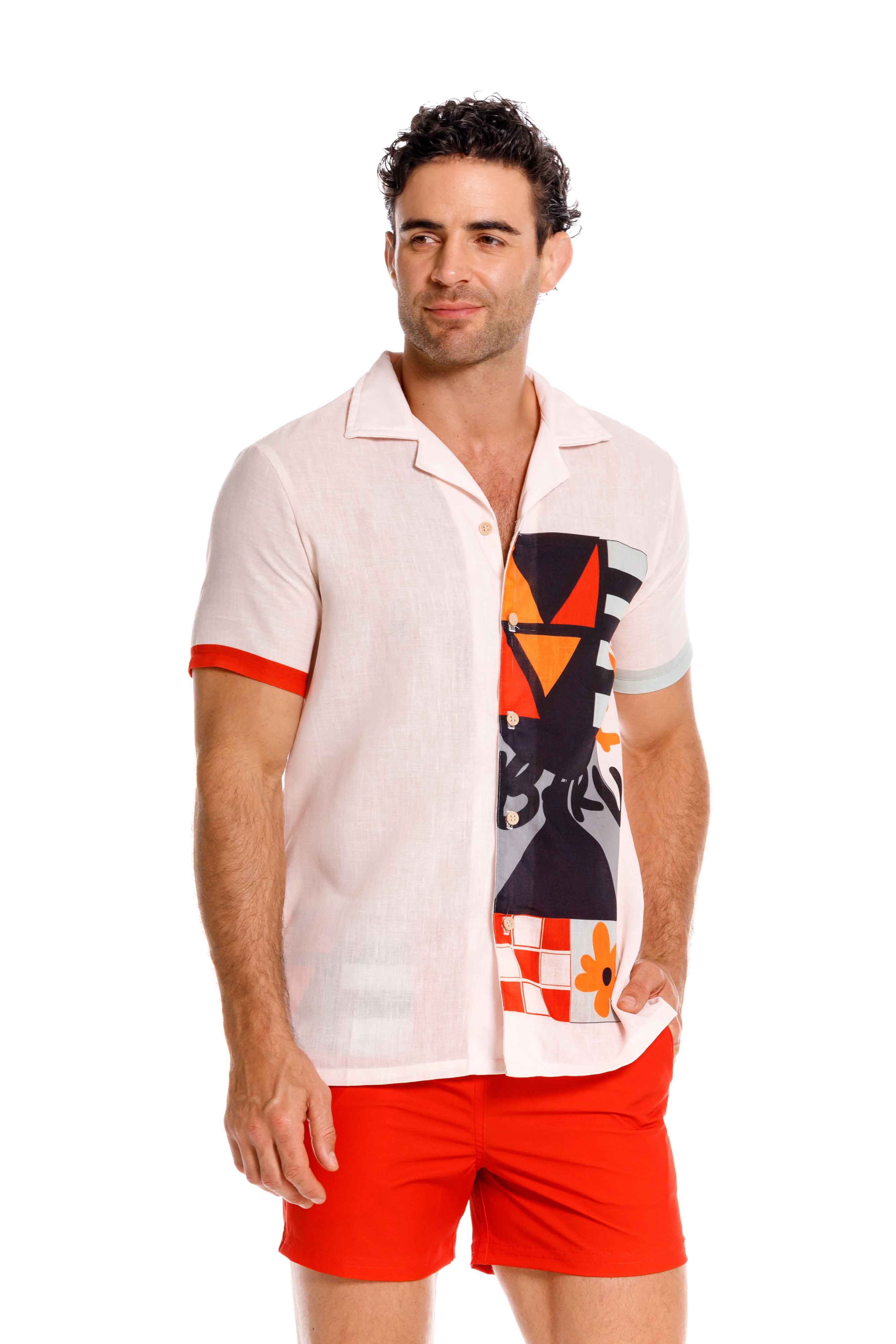 Camisa Hombre Buy Art Naranja