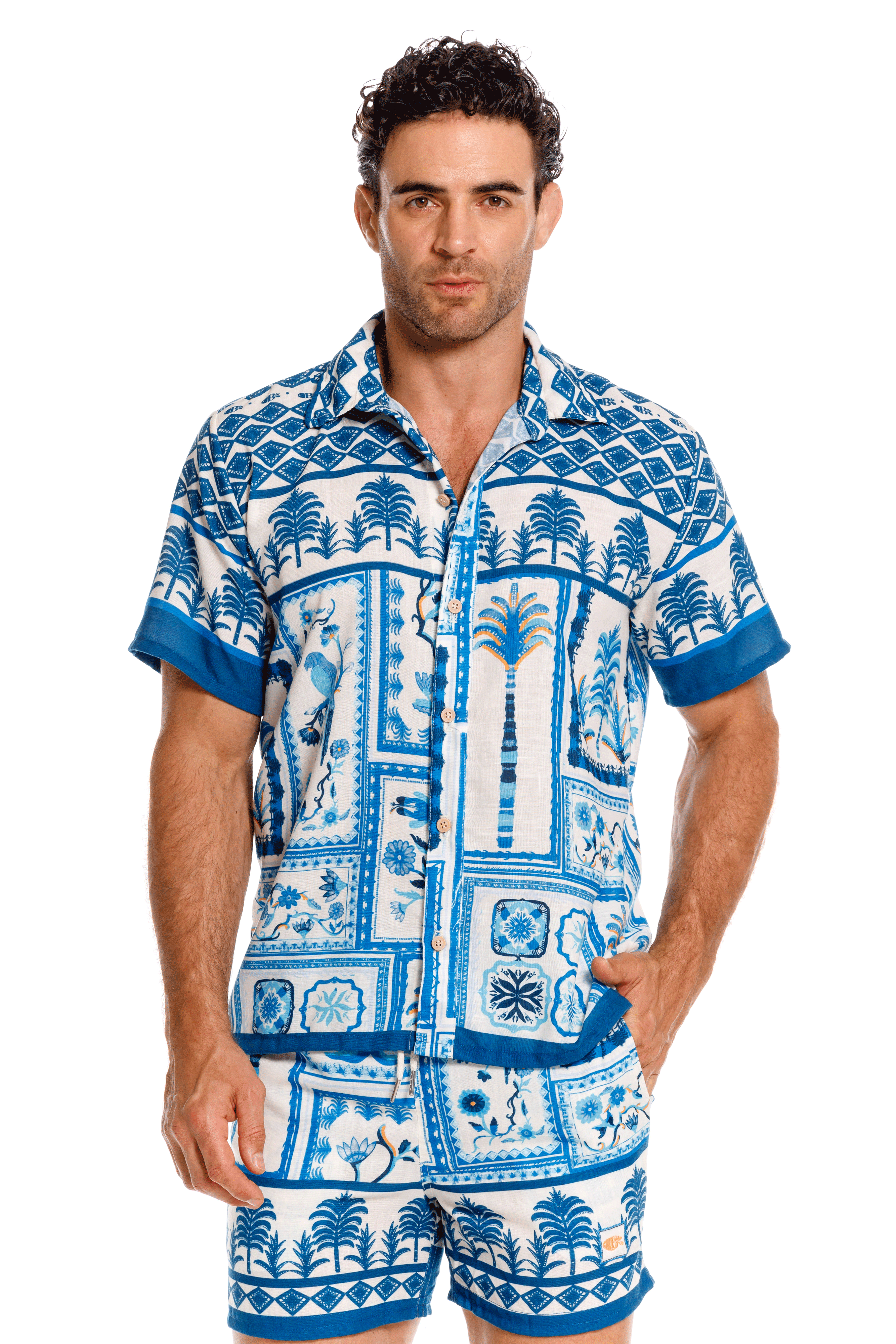 Camisa Hombre Rosseta Azul