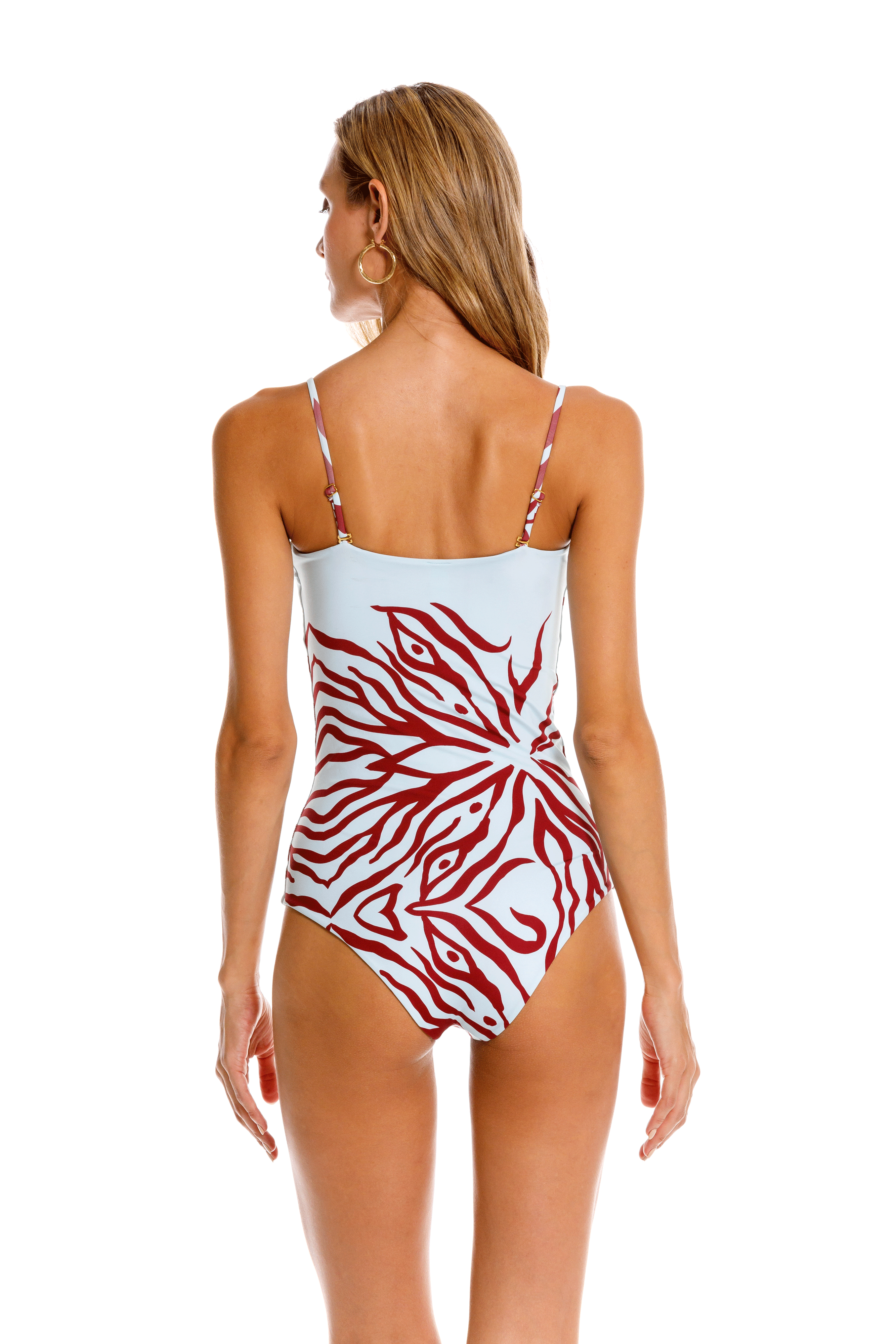 Entero Strapless Coral Menta