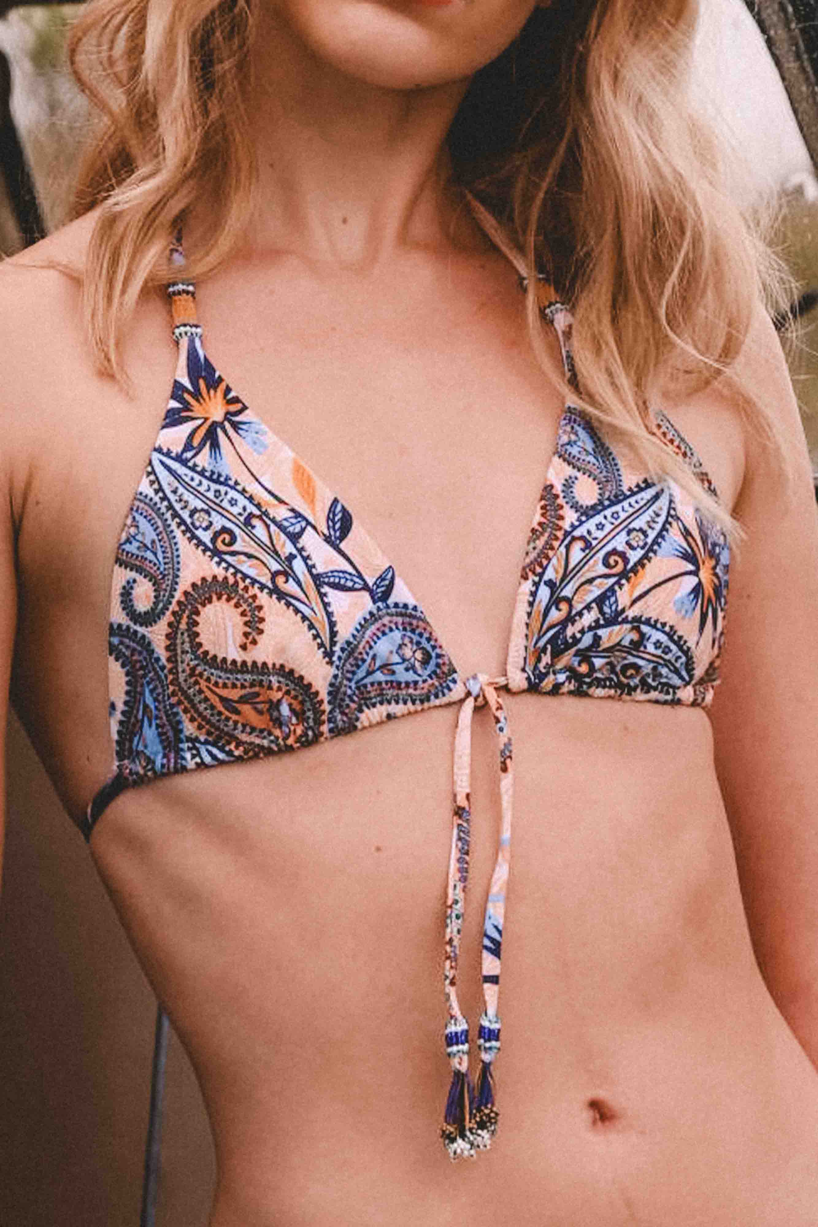 Top Triángulo de Bikini Boho Indira