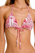 Top Triángulo De Bikini Rosseta Rosa