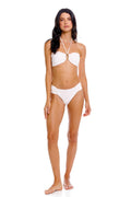 Top Strapless Argolla de Bikini Marfil
