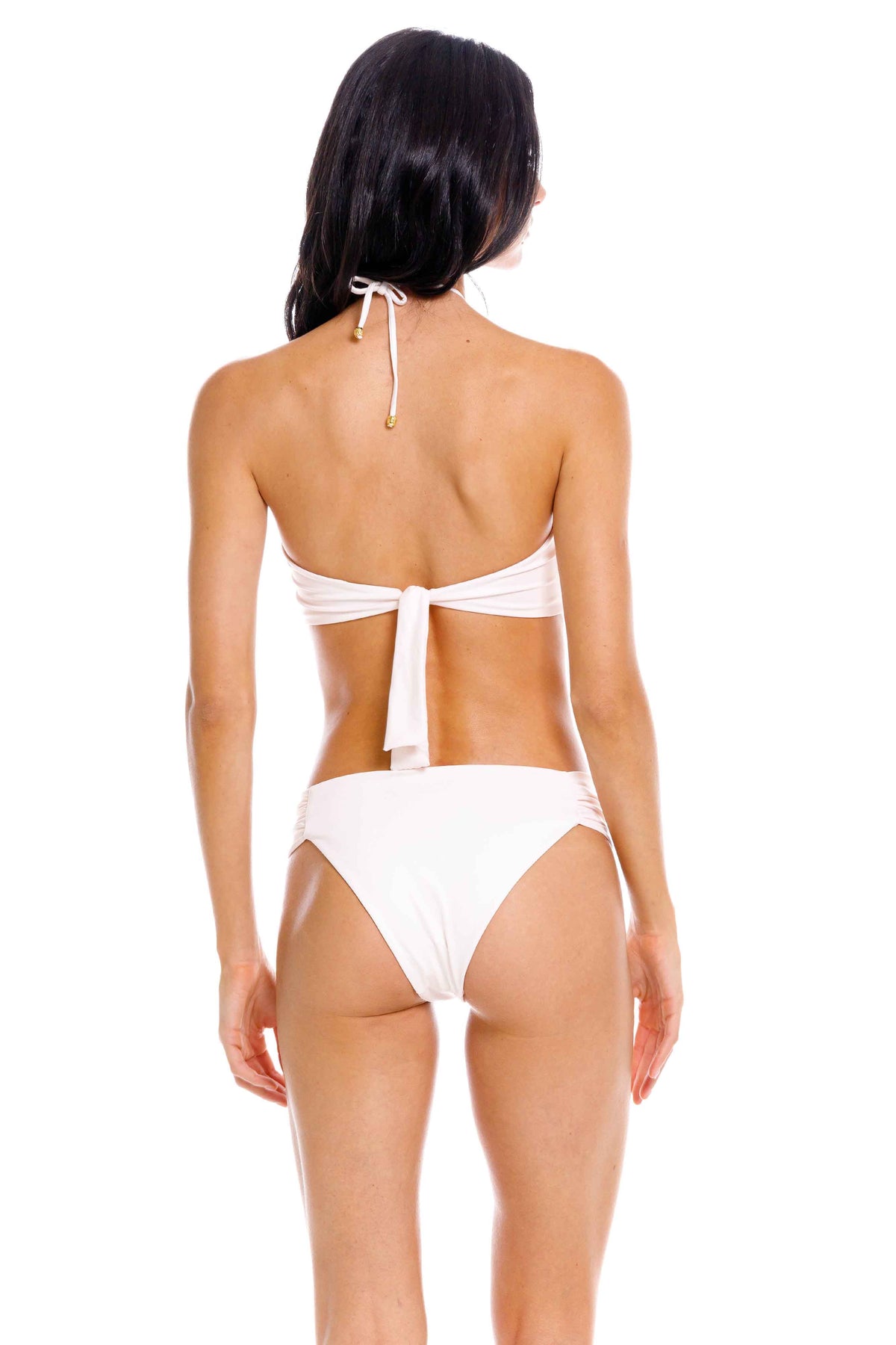 Top Strapless Argolla de Bikini Marfil