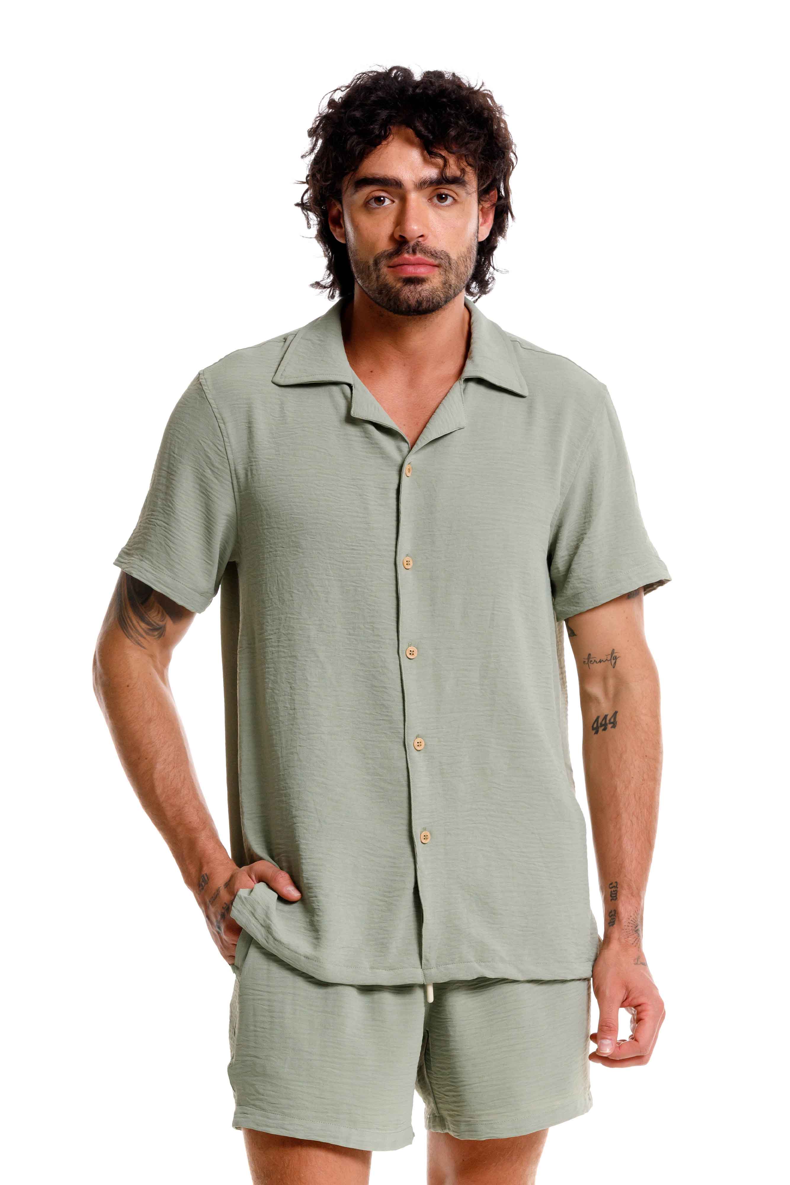 Camisa Playera Oliva