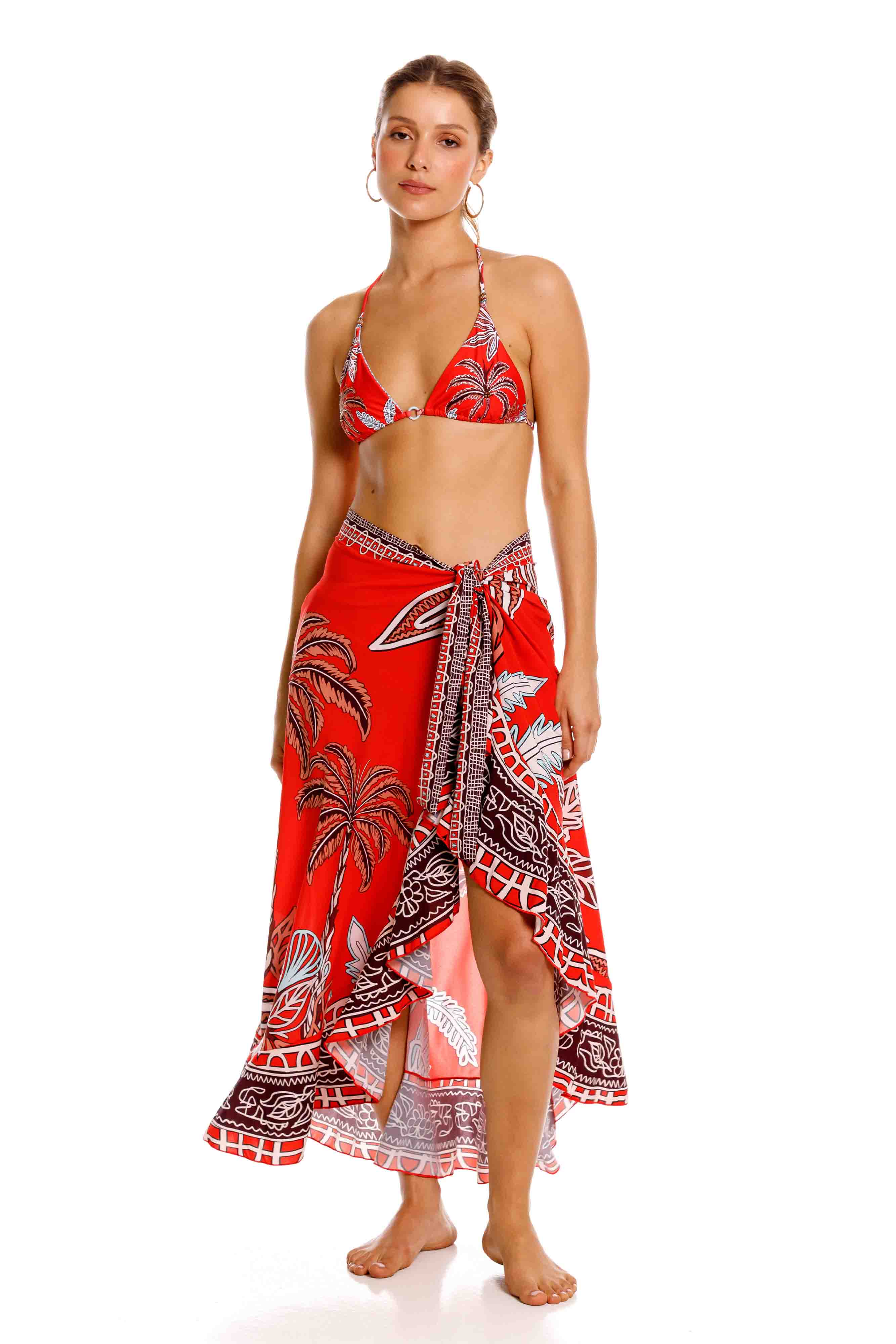 Falda Bolero Maxipalms Rojo