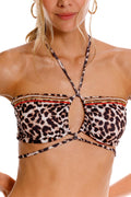 Top Strapless De Bikini Animal Print
