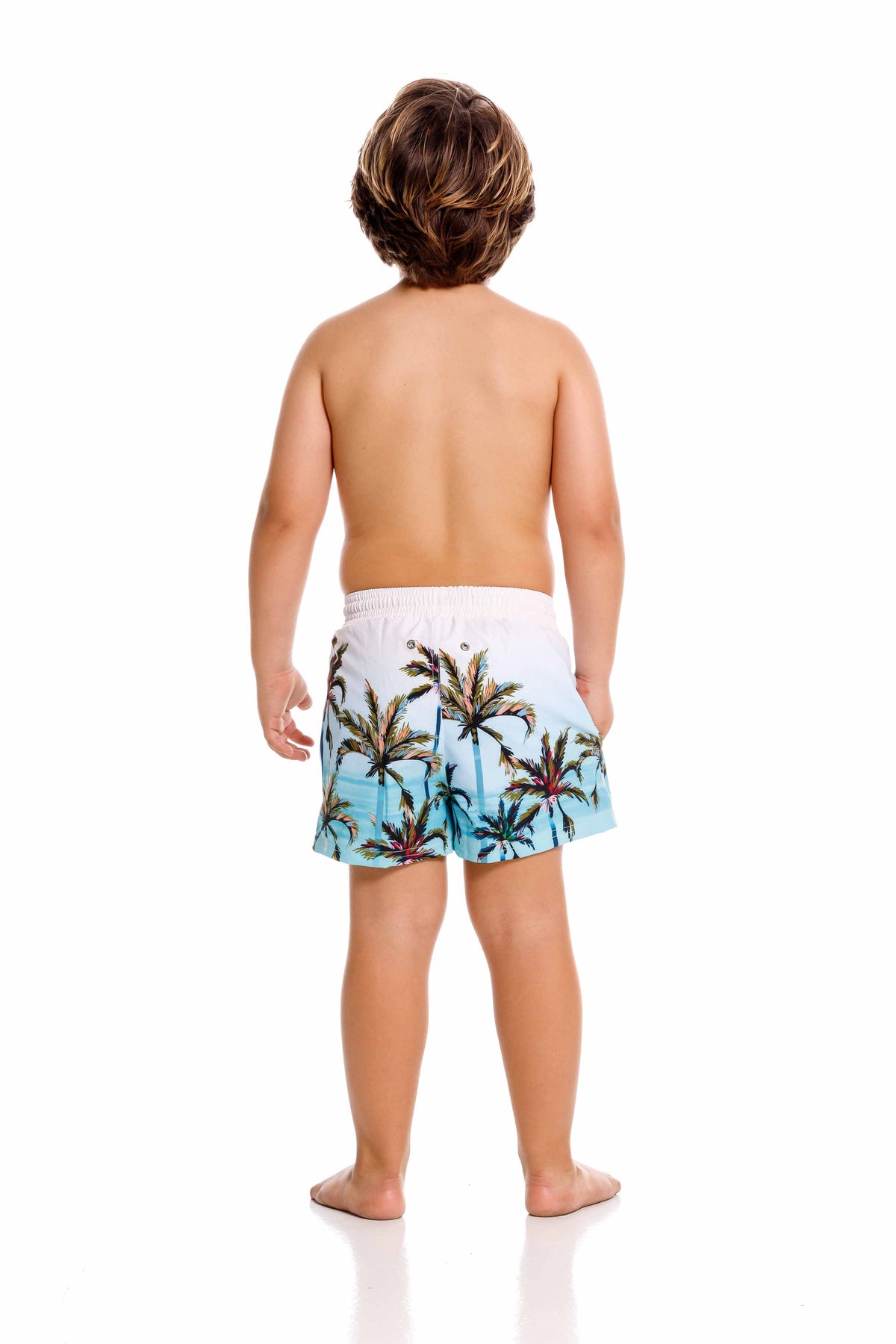 Pantaloneta de Baño Niño Atardecer Azul