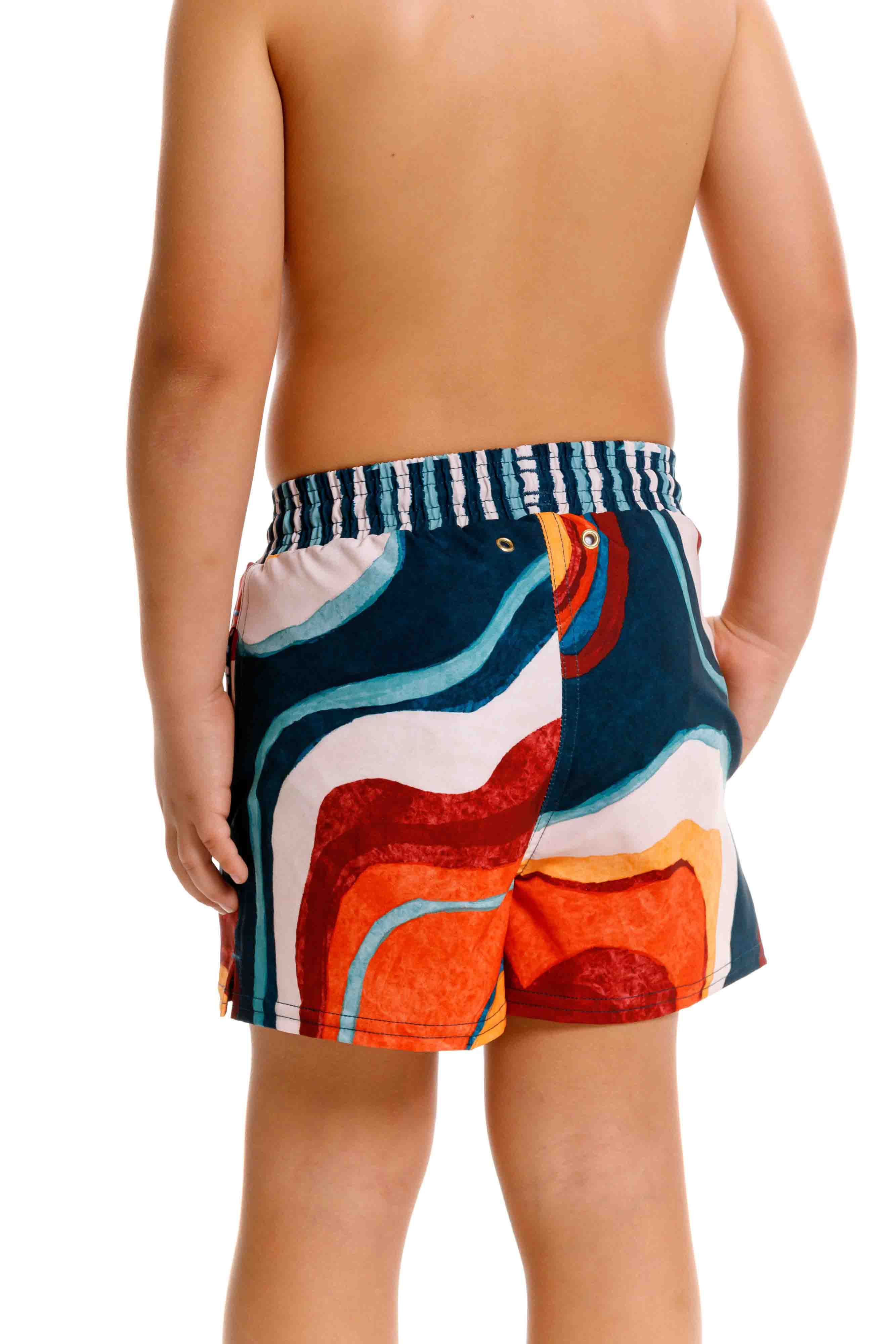 Pantaloneta Niño Nebula Verde