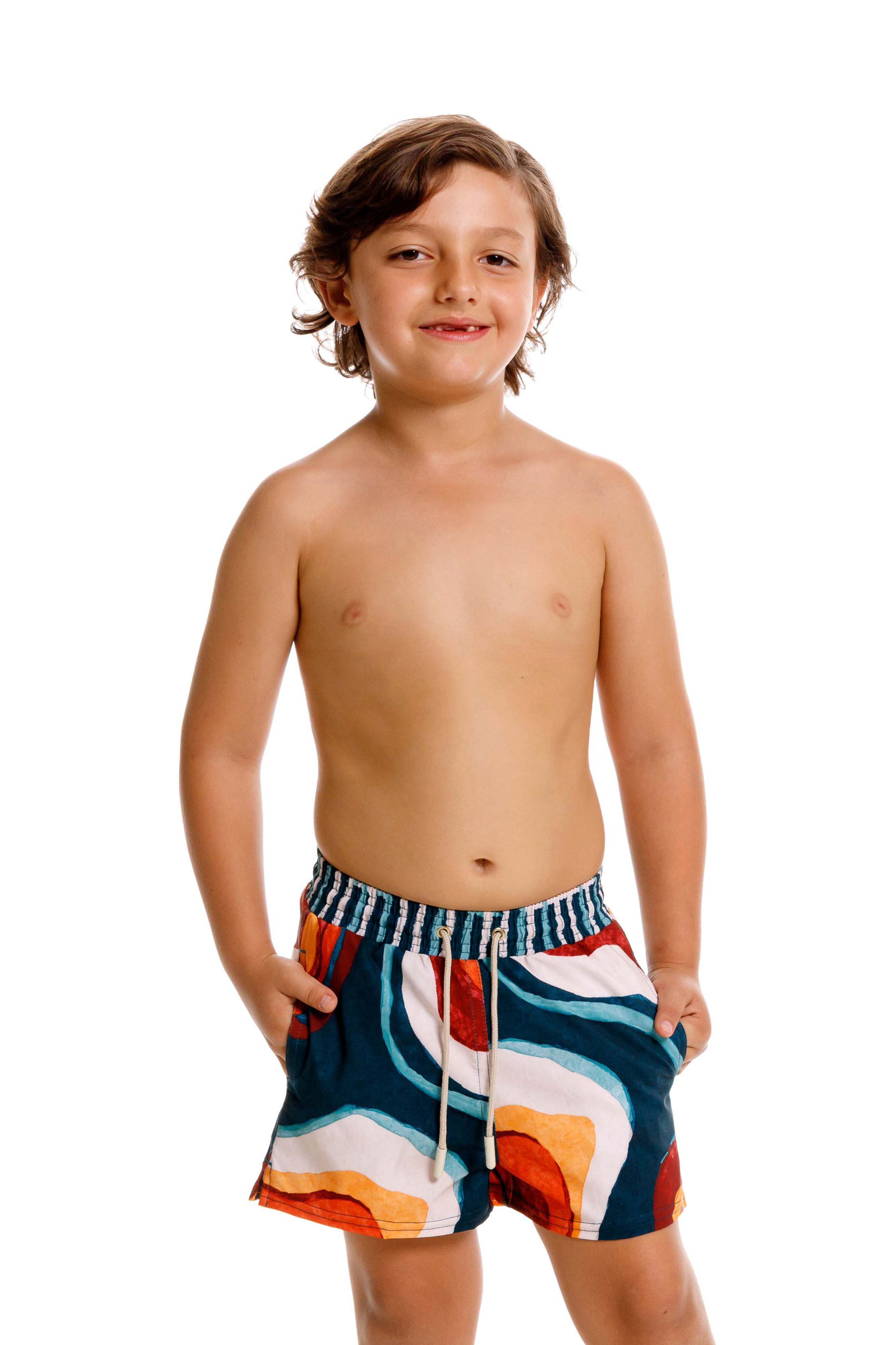 Pantaloneta Niño Nebula Verde