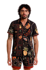 Camisa Playera Samba Negra