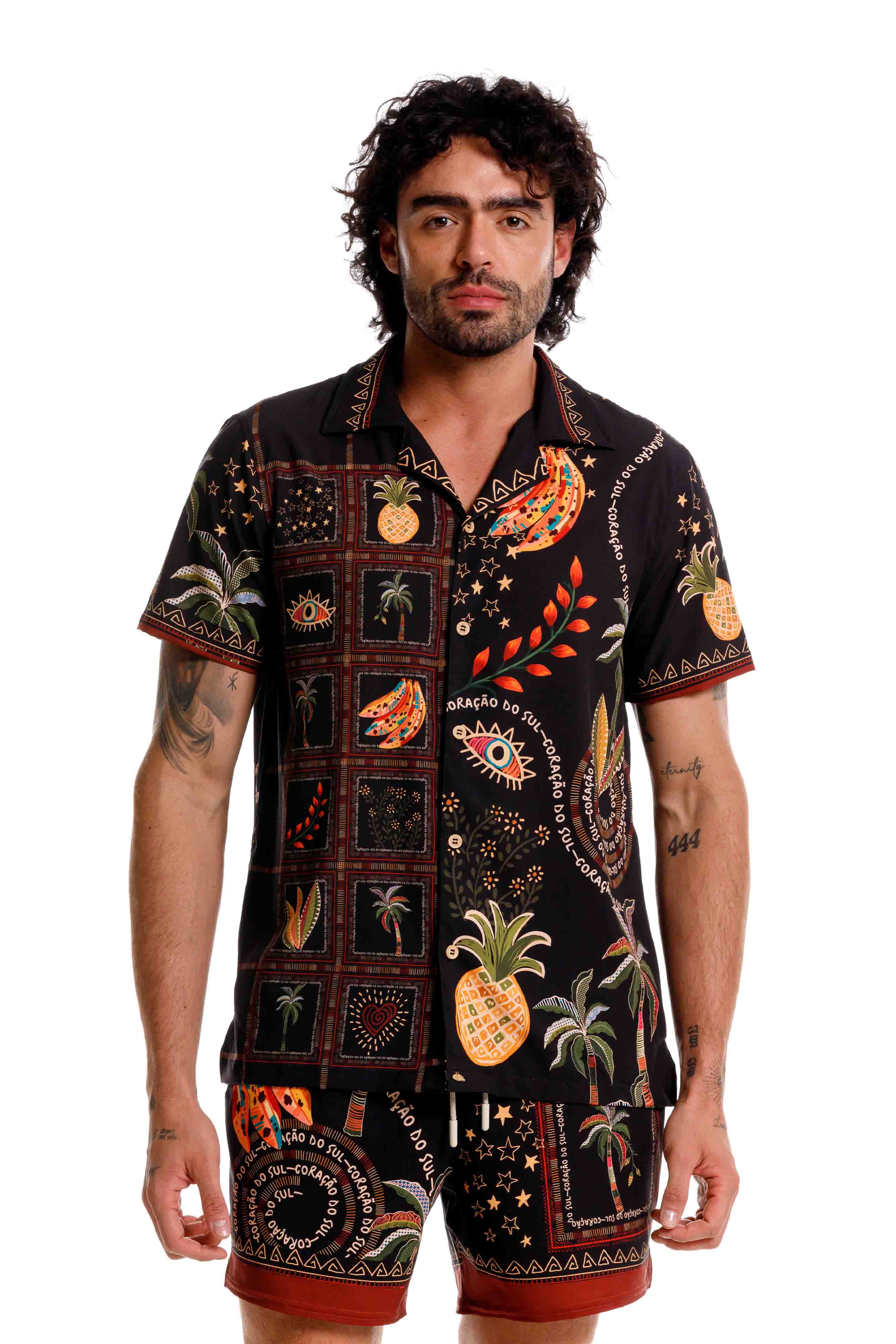 Camisa Playera Samba Negra