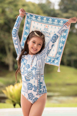 Entero Manga Larga Niña Savira Azul