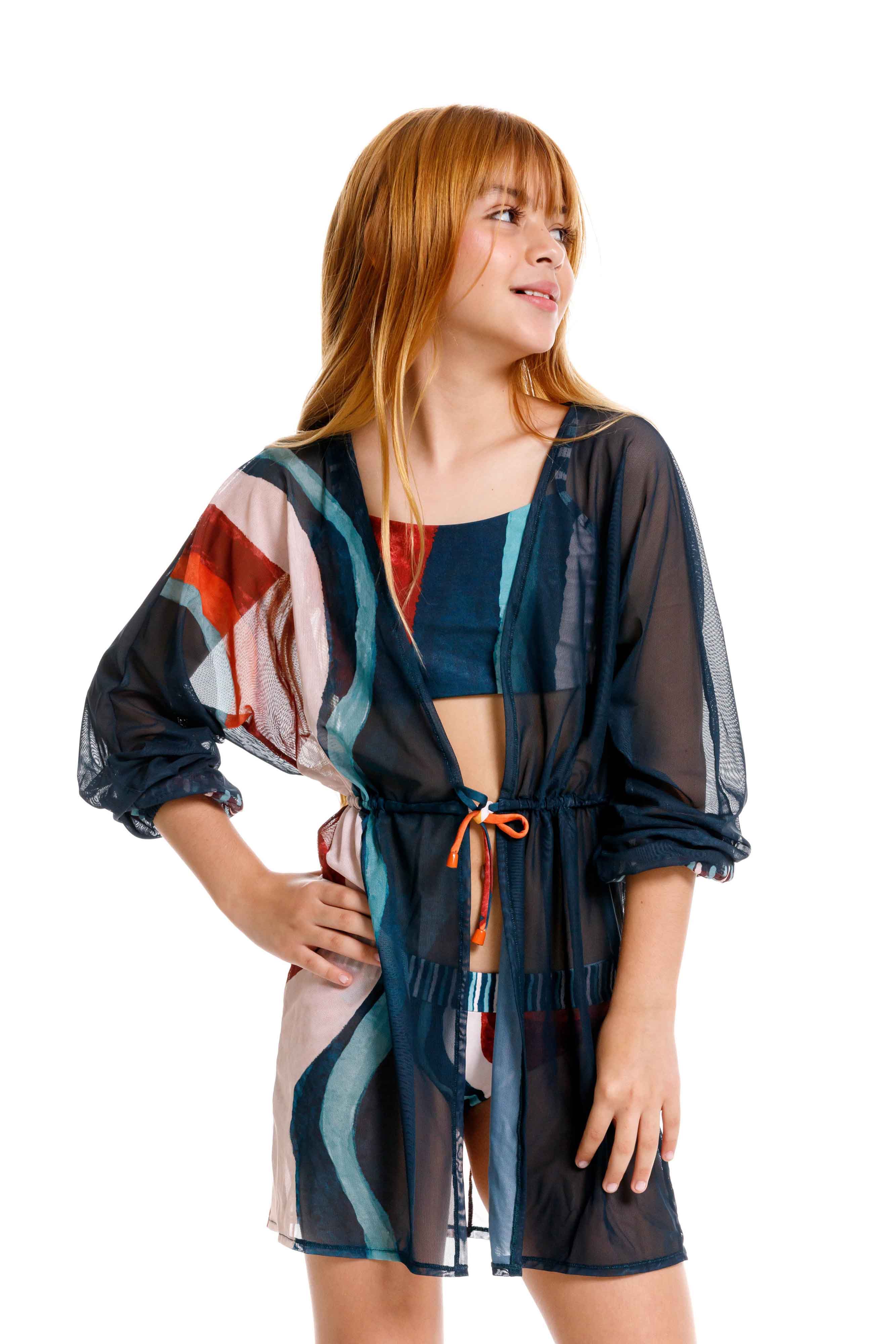 Kimono Infantil Nebula Verde