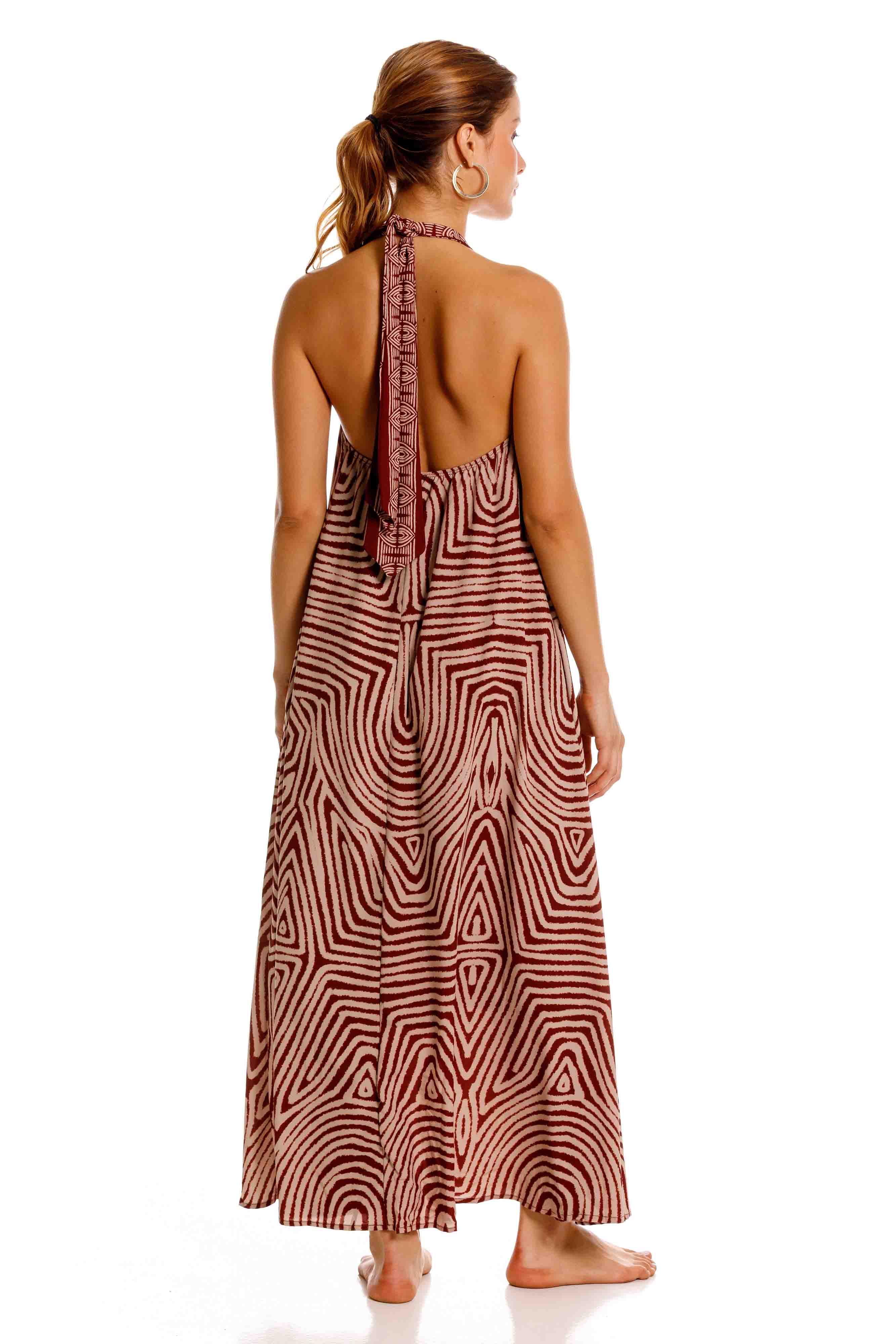 Vestido Largo Aries Nairobi Marron