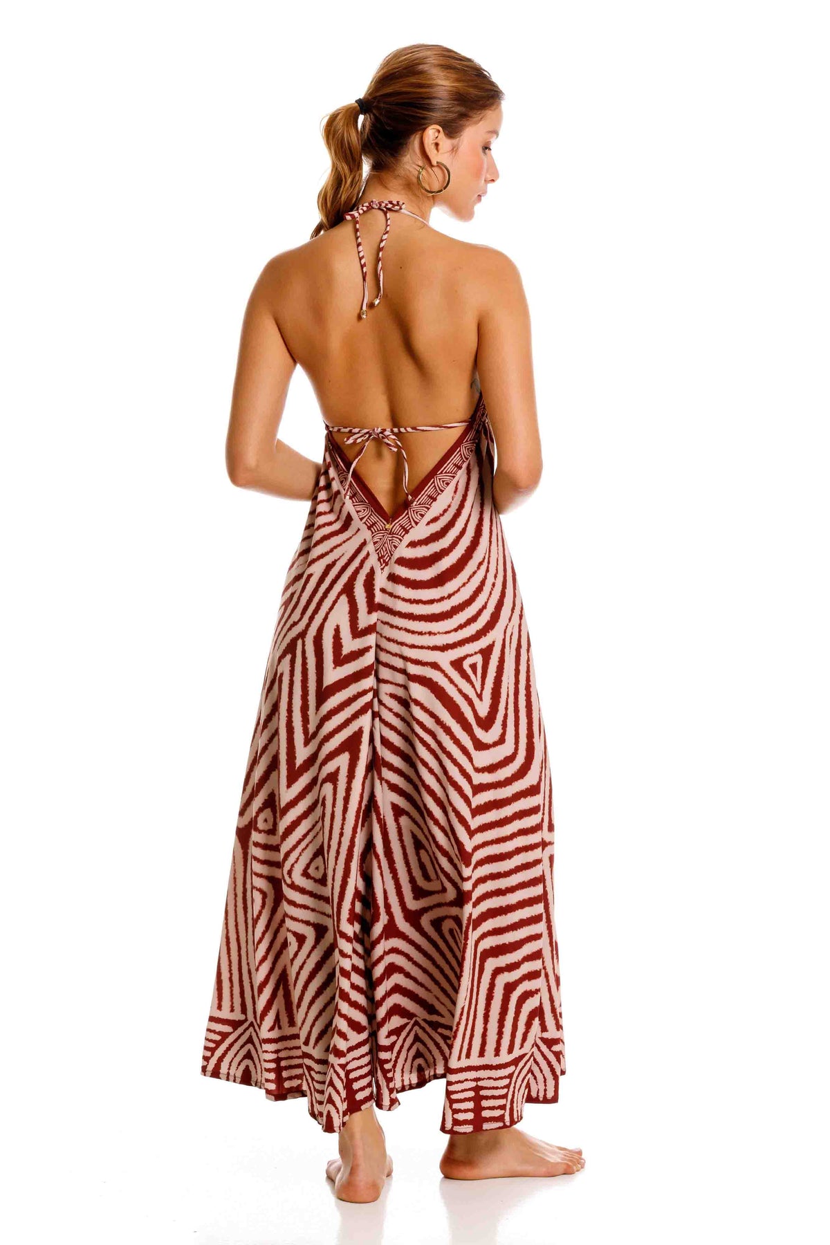 Vestido Largo Bohemia Nairobi Marrón