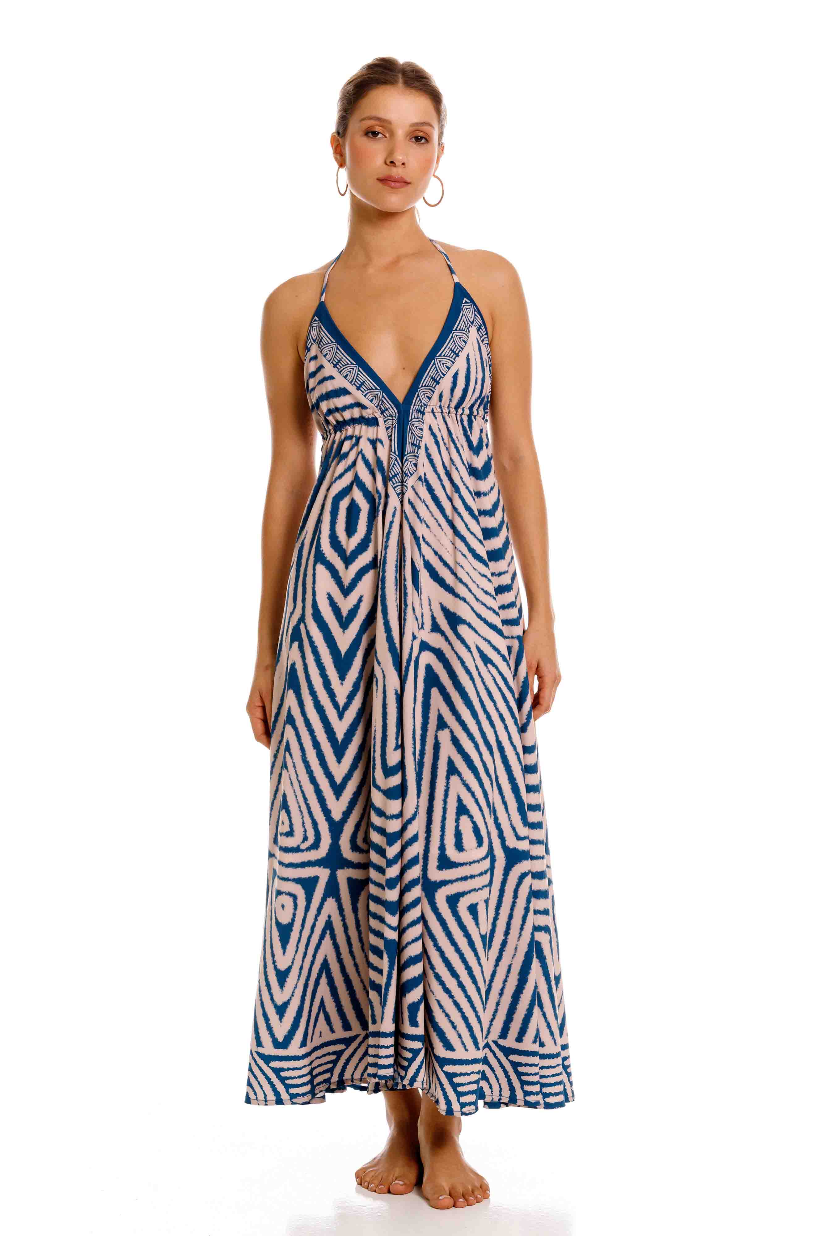 Vestido Largo Bohemia Nairobi Azul