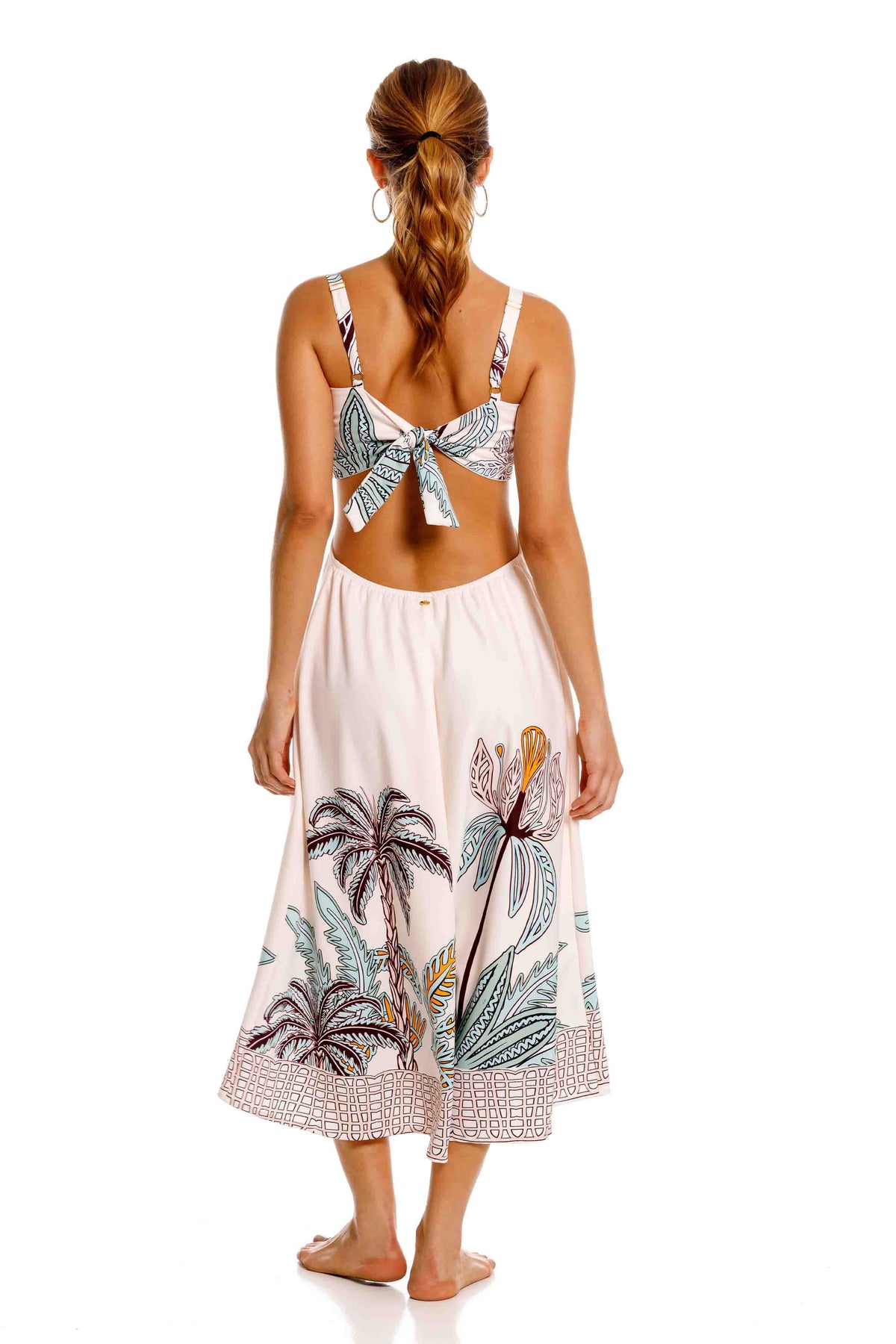 Vestido Largo Andino Maxipalms Beige