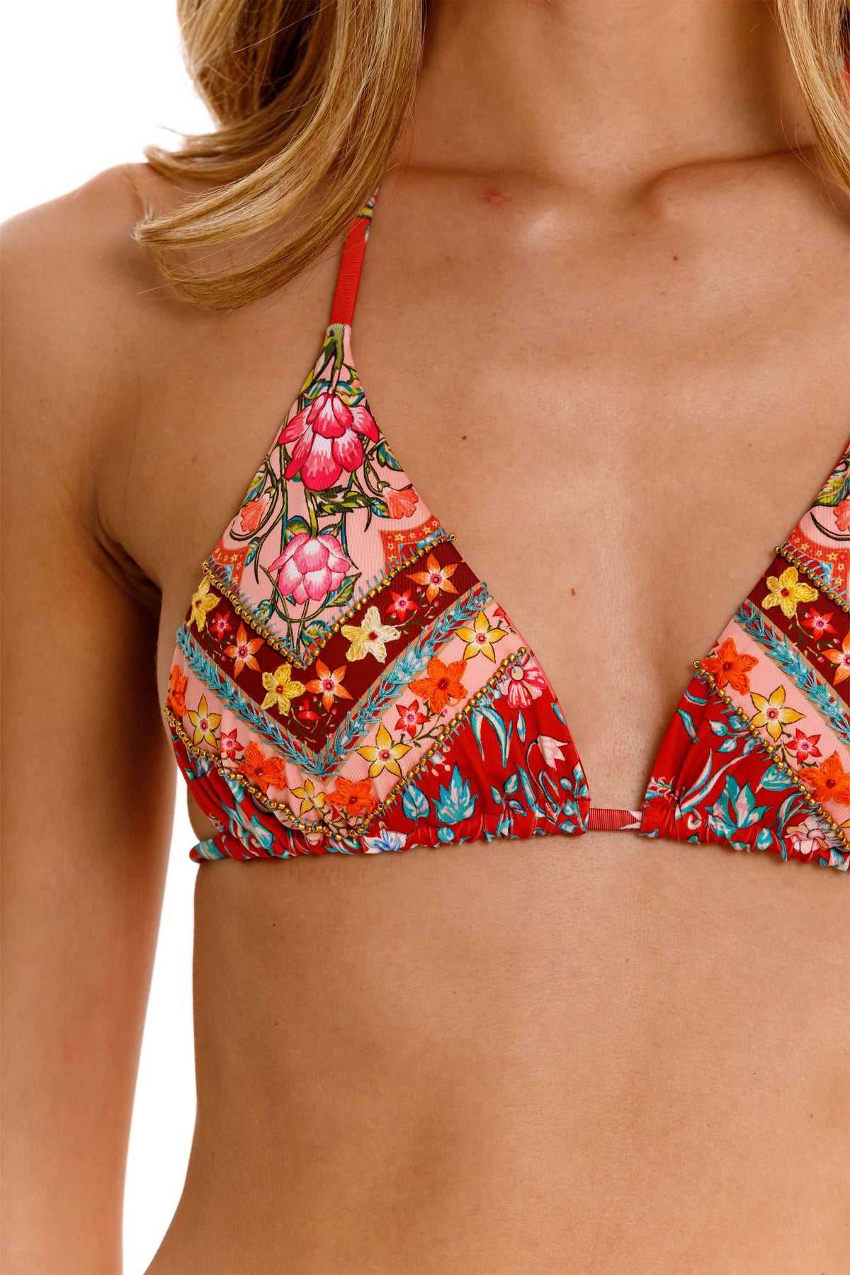 Top Triángulo de Bikini Ziad Rojo