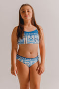 Top Clásico de Bikini Niña Rosseta Azul