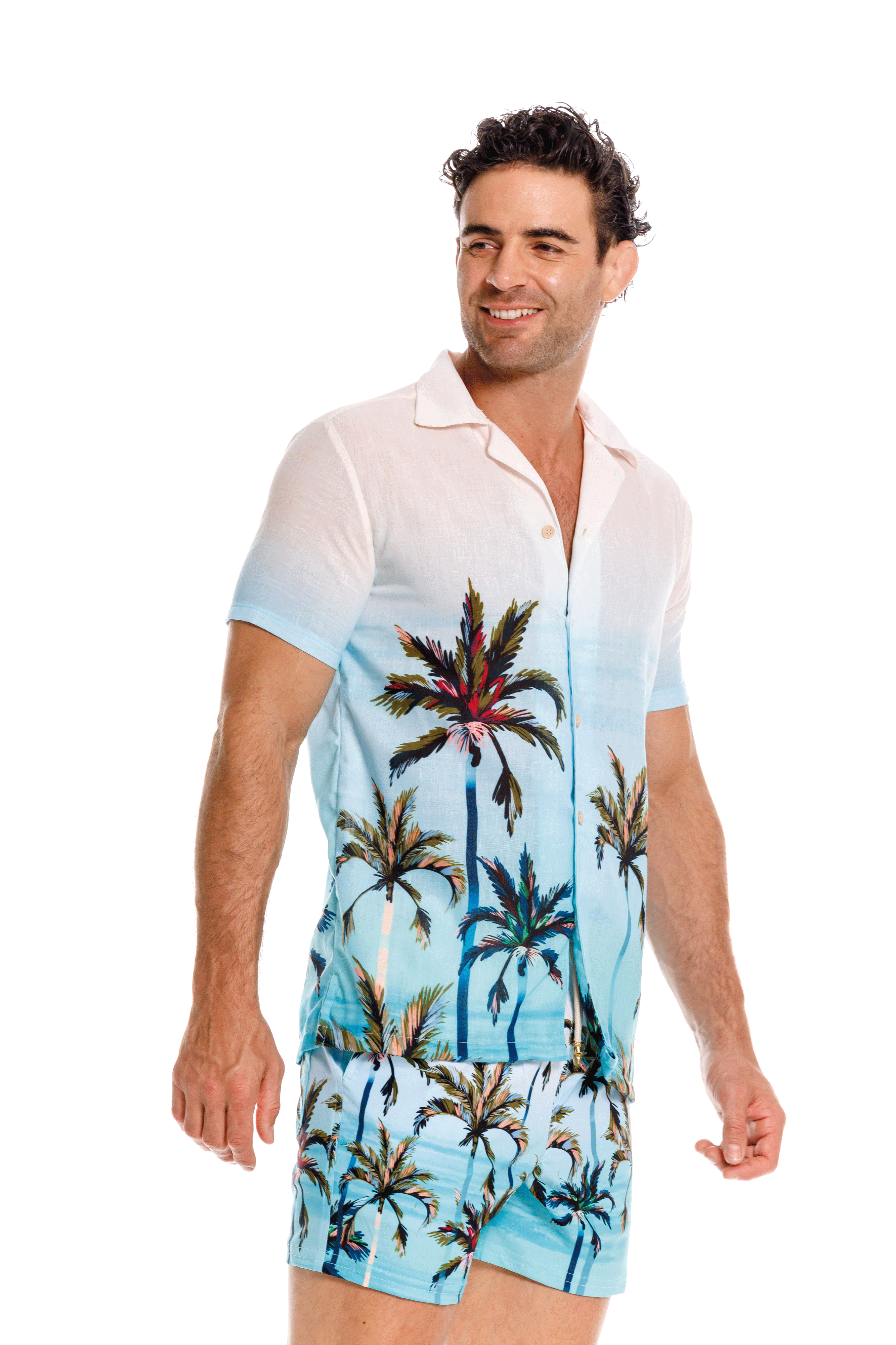Camisa Hombre Atardecer Azul