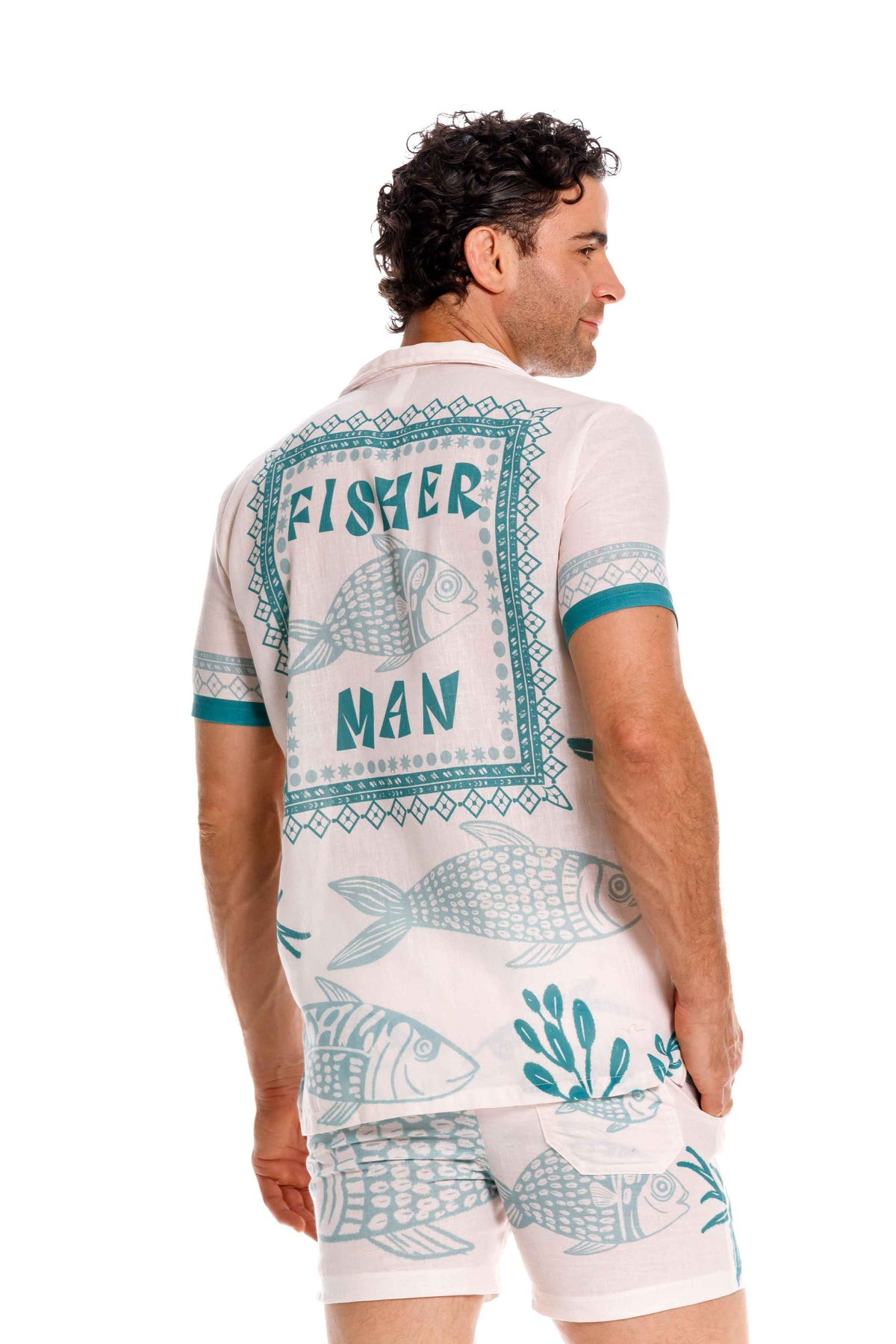 Camisa Hombre Fisherman Menta