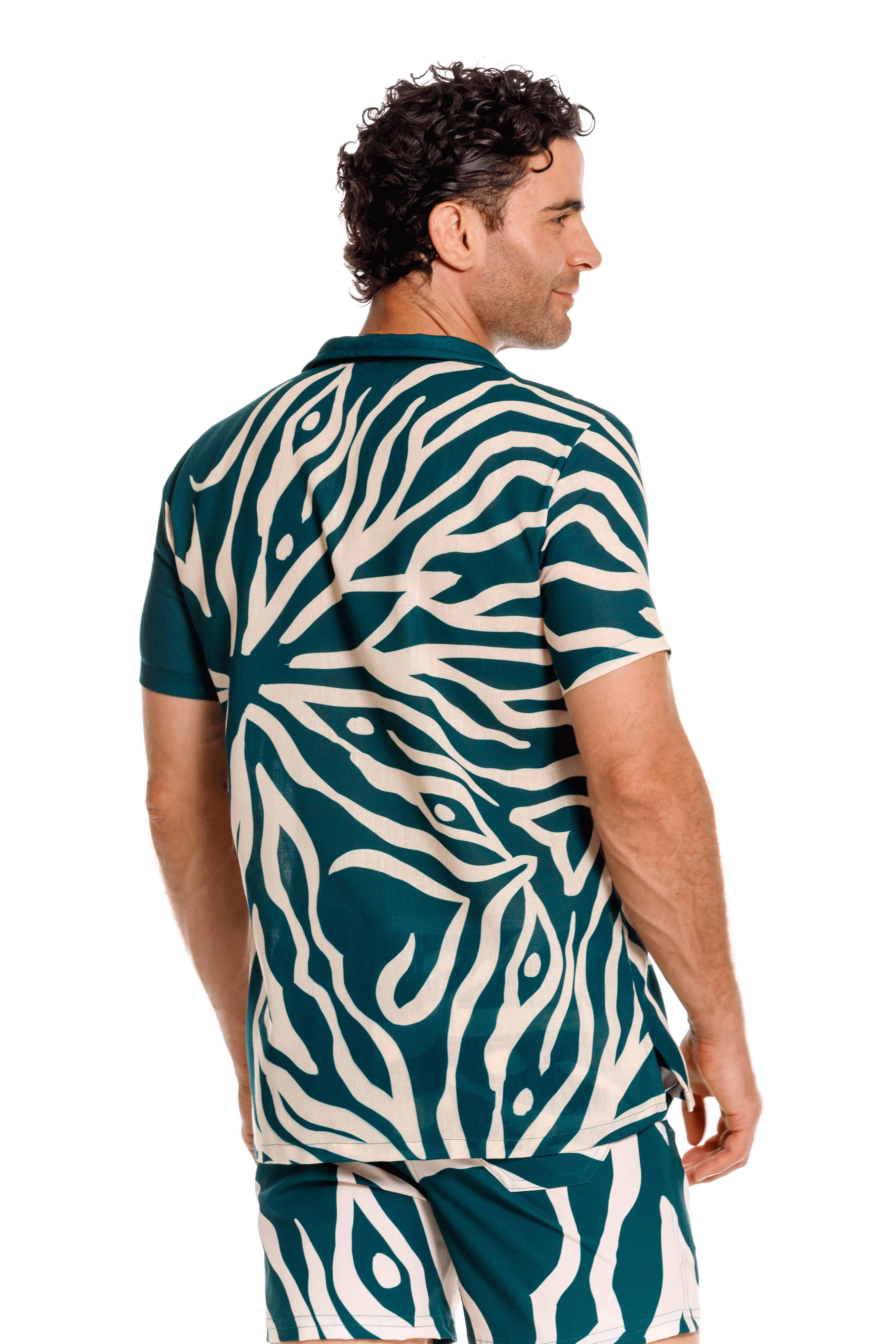 Camisa Hombre Coral Verde