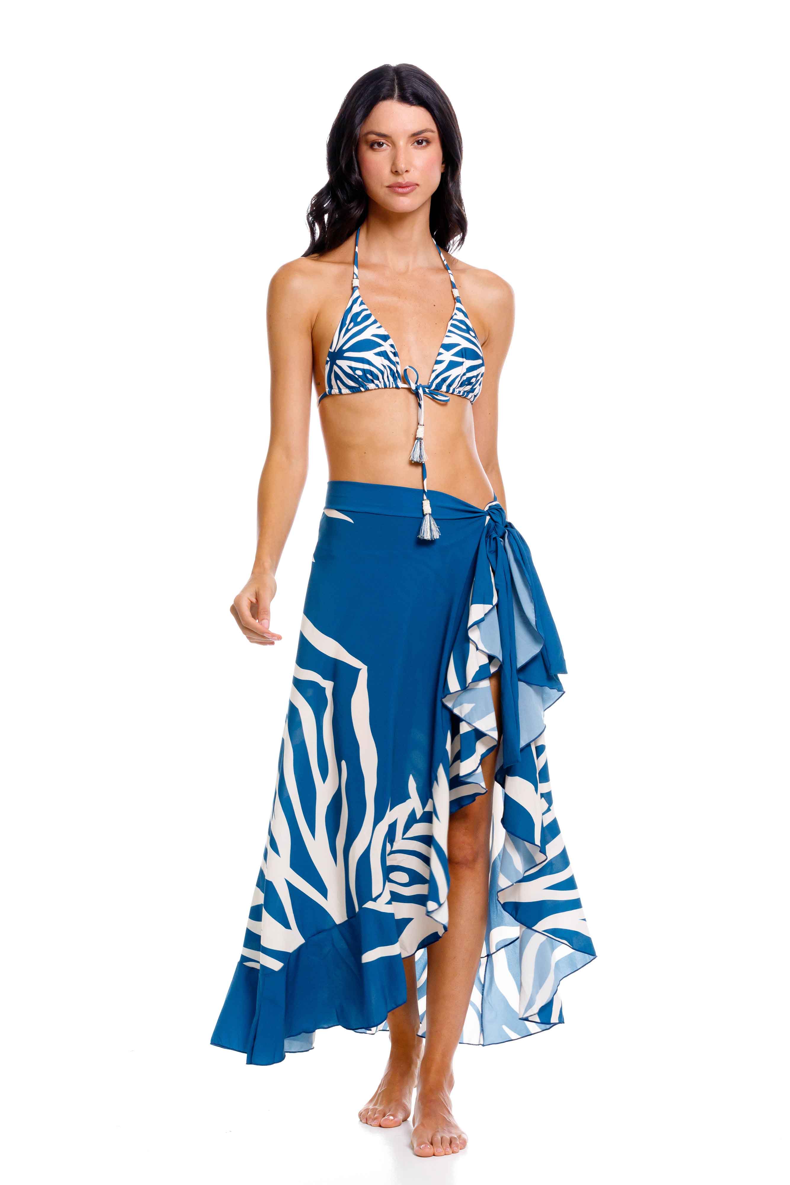 Falda Bolero Coral Azul