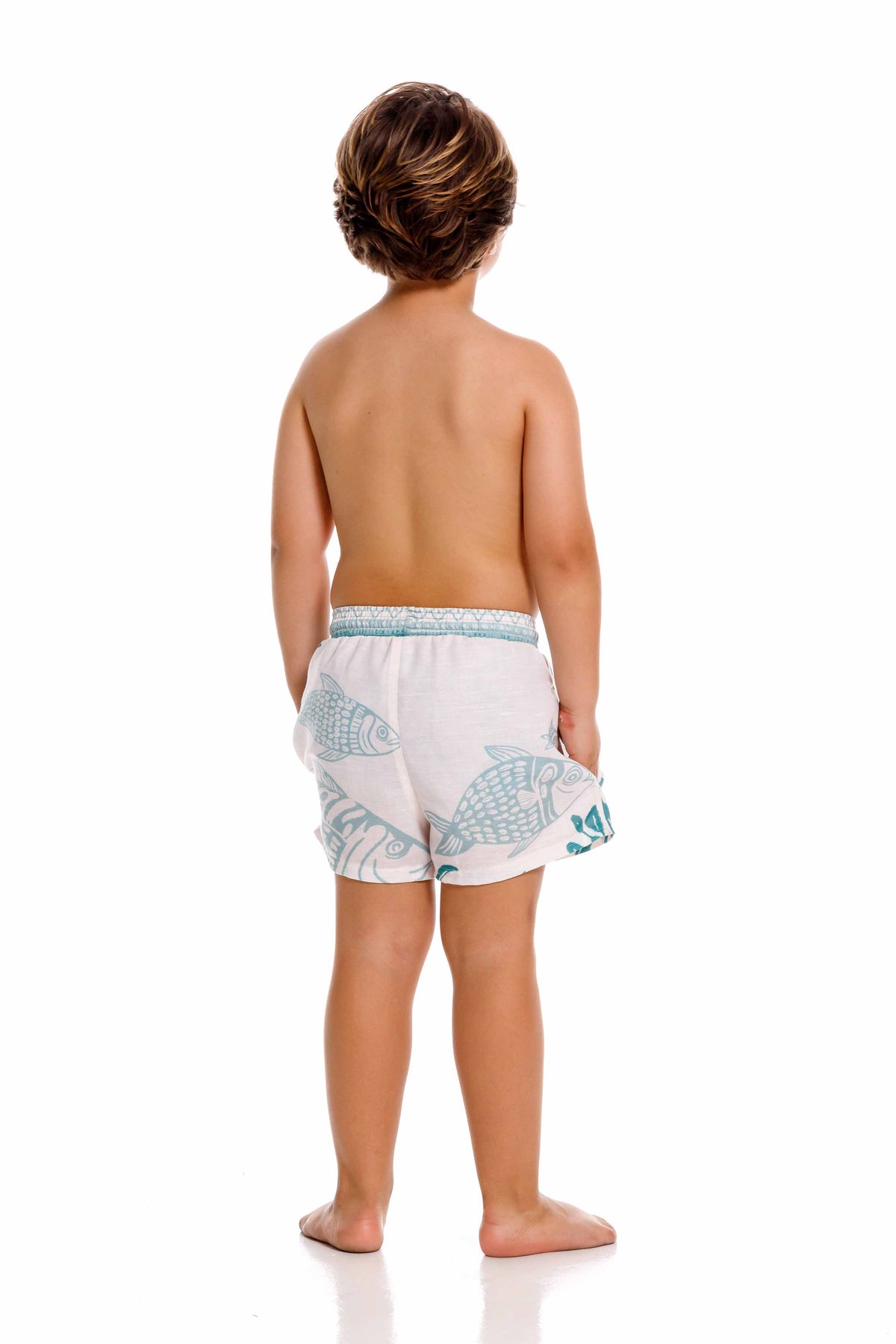 Pantaloneta de Baño Niño Fisherman Menta