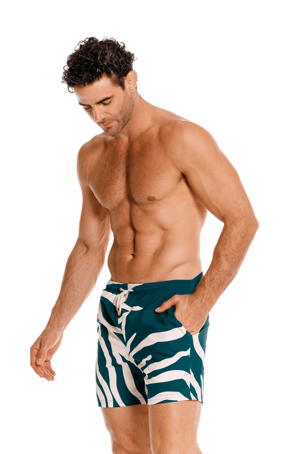 Short Hombre Coral Verde