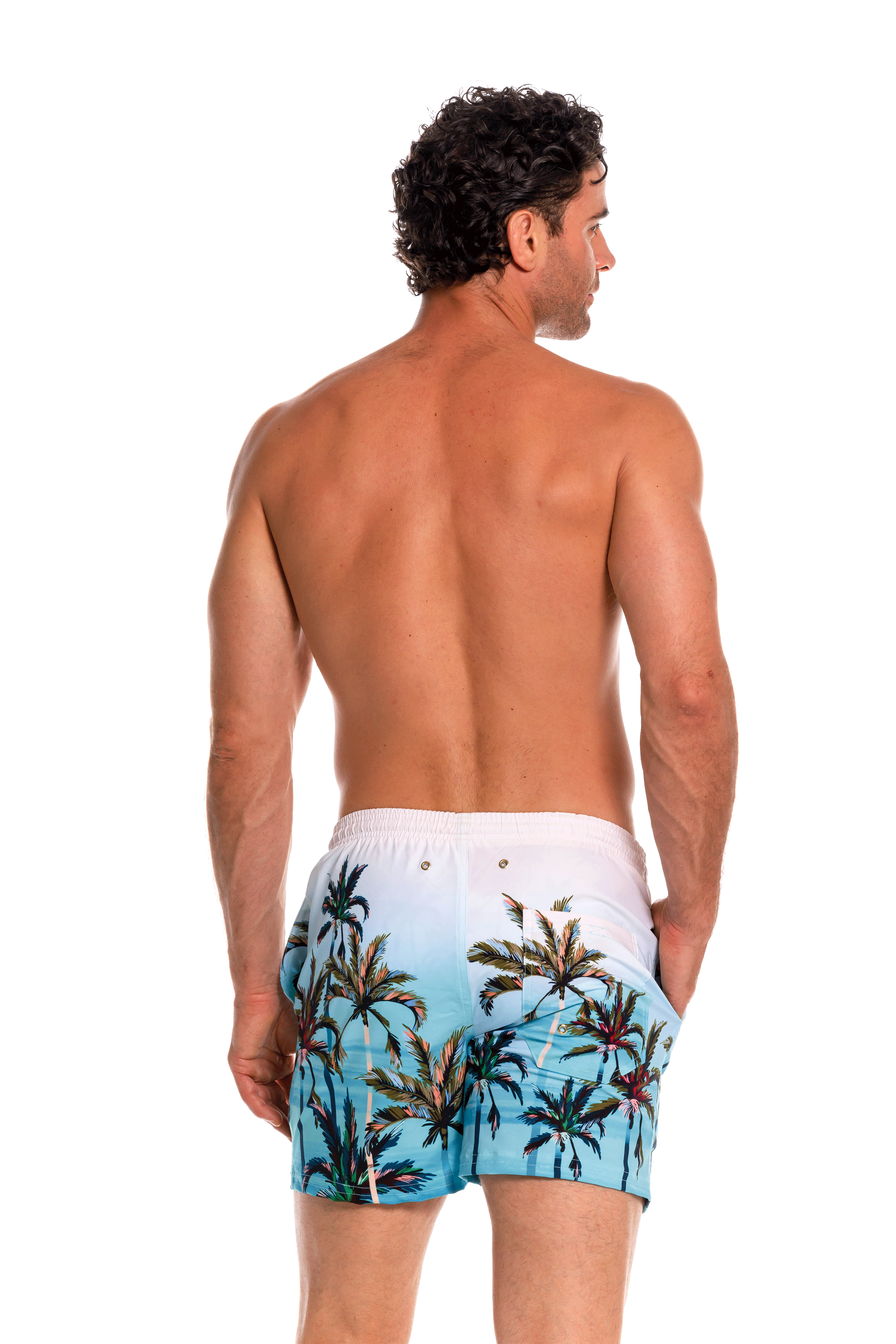 Pantaloneta Hombre Atardecer Azul