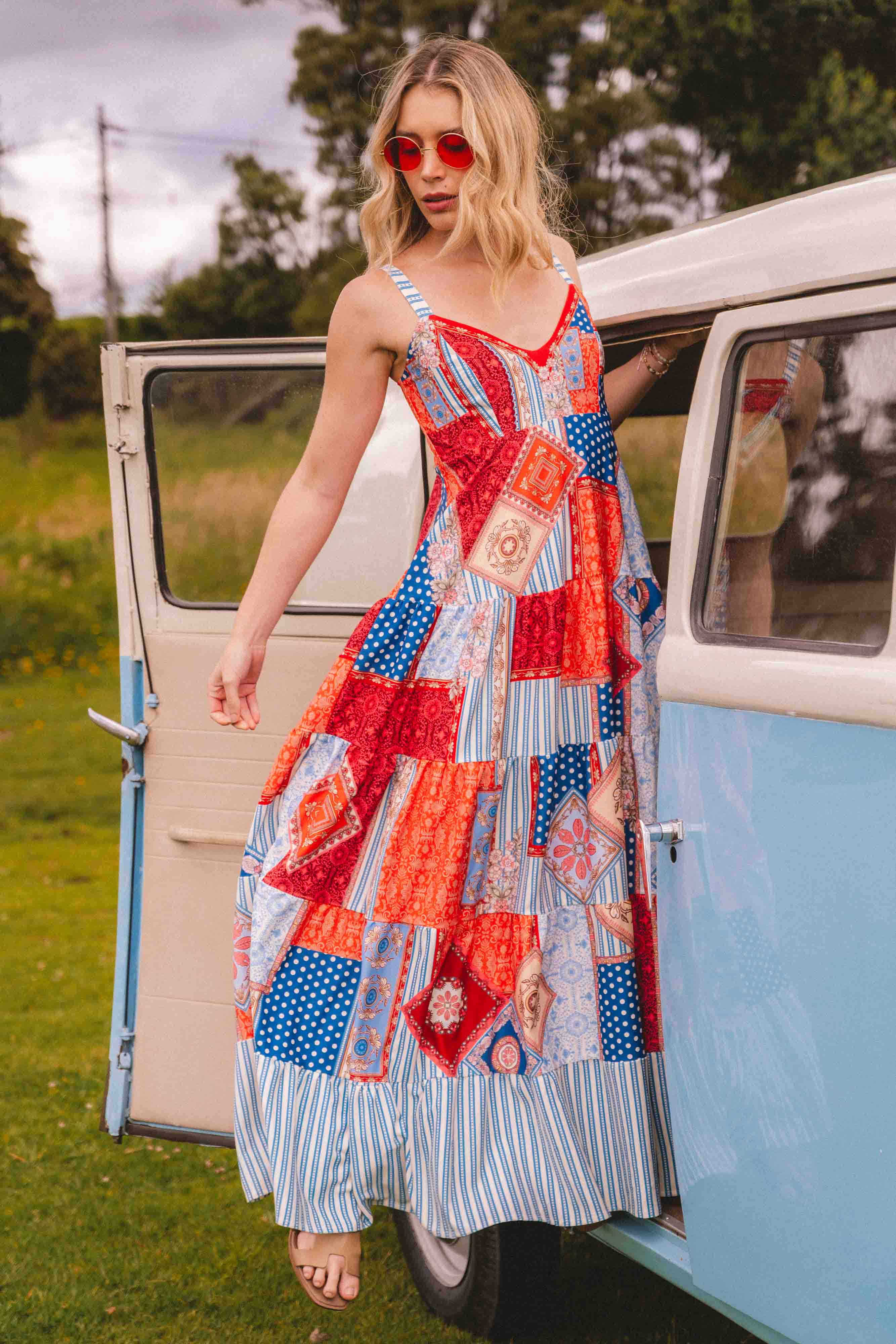 Vestido Largo Florence Woodstock