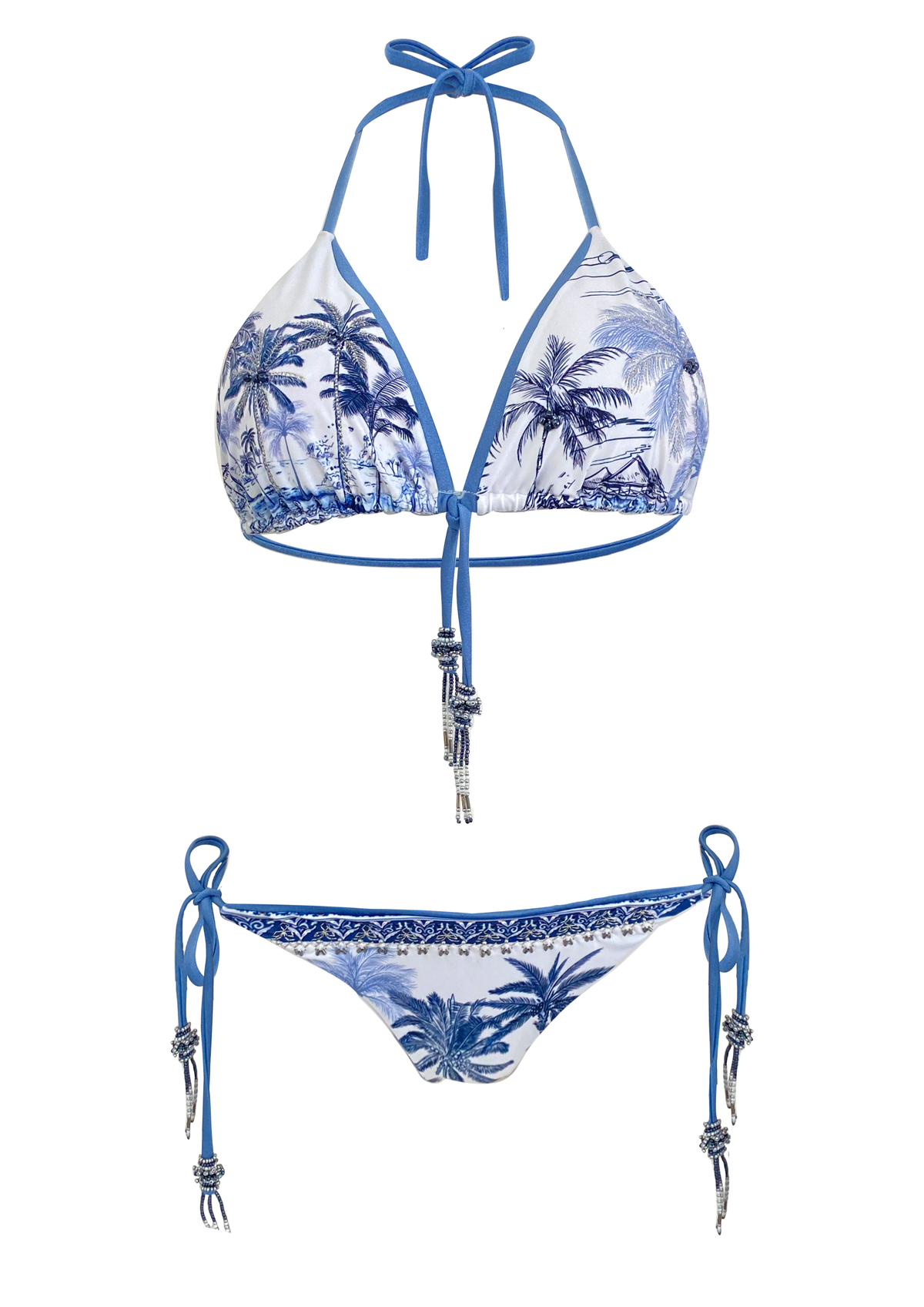 Bikini Palmeras azul